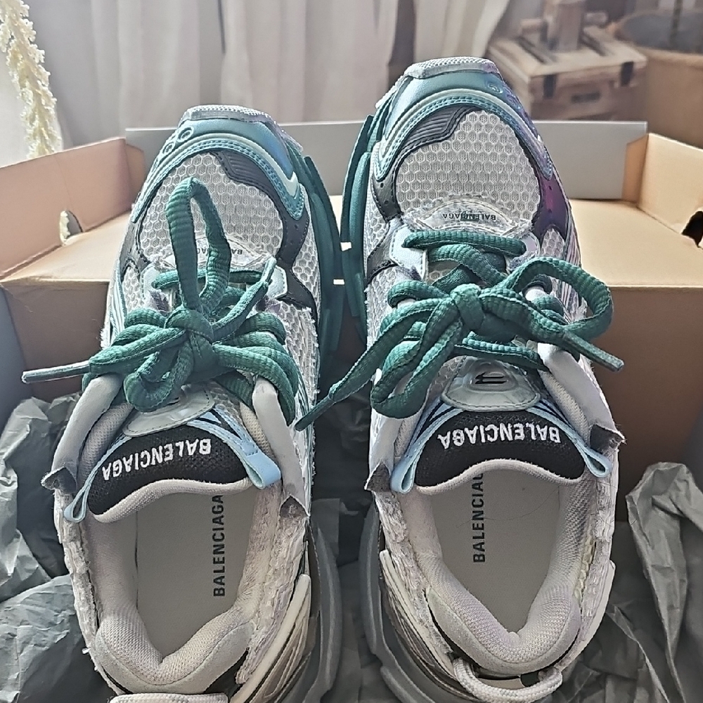 Balenciaga Kids Sneakers - Green and White